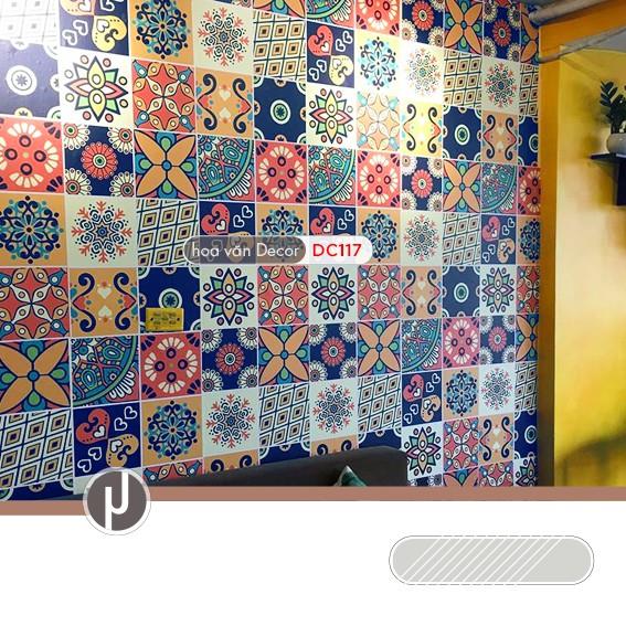 ▪❈  Sét 32 ô Decal gạch bông dán bếp dán tường color Green - KT 60x120cm Mua 3 set tặng 1 set