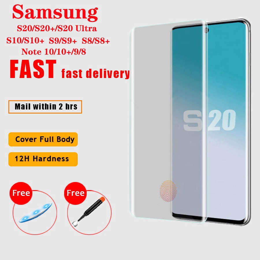 Kính cường lực Samsung Galaxy S20/S20 Ultra/S20plus full keo UV toàn màn hình cảm biến vân tay siêu mượt - thegioisilevip