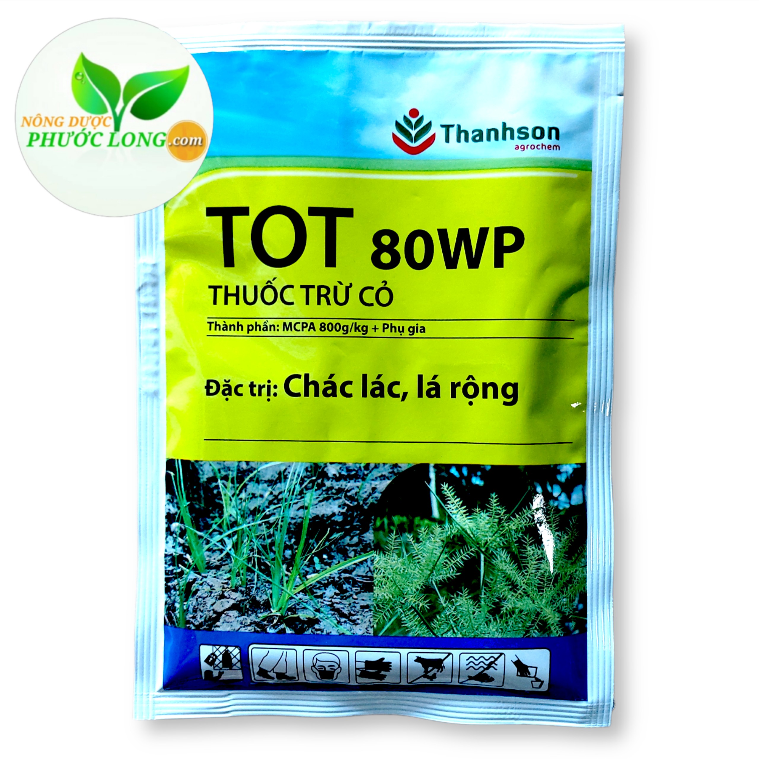 Thuốc Trừ Cỏ Phổ Biến Trên Ruộng Lúa Diệt Cỏ Chác, Cỏ Lá Rộng Hiệu Quả TOT 80wp Gói Nhỏ 25g
