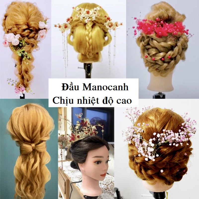 Đầu manocanh chịu nhiệt độ cao học làm tóc cô dâu