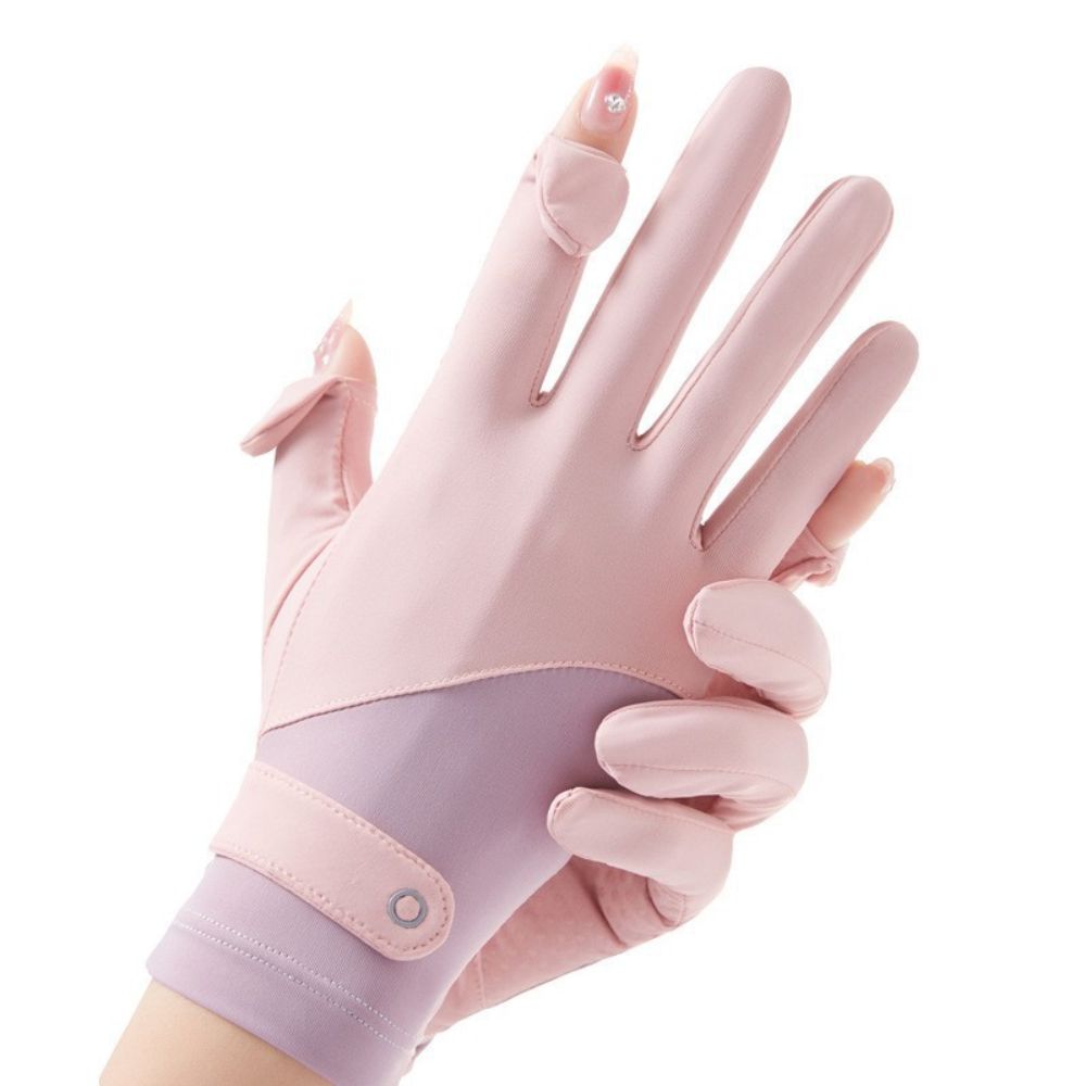 Găng Tay Chống Nắng UPF50+ Chống Tia UVA UVB Mỏng Nhẹ Thun Lạnh Thoáng Khí Chống Trượt Lái Xe Mở Đầu Ngón Tay Cảm Ứng - 5