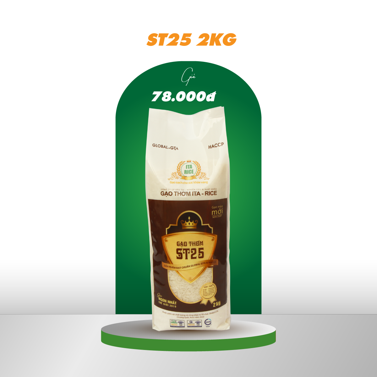 Gạo thơm cao cấp ST25, gạo ngon nhất thế giới - ITArice