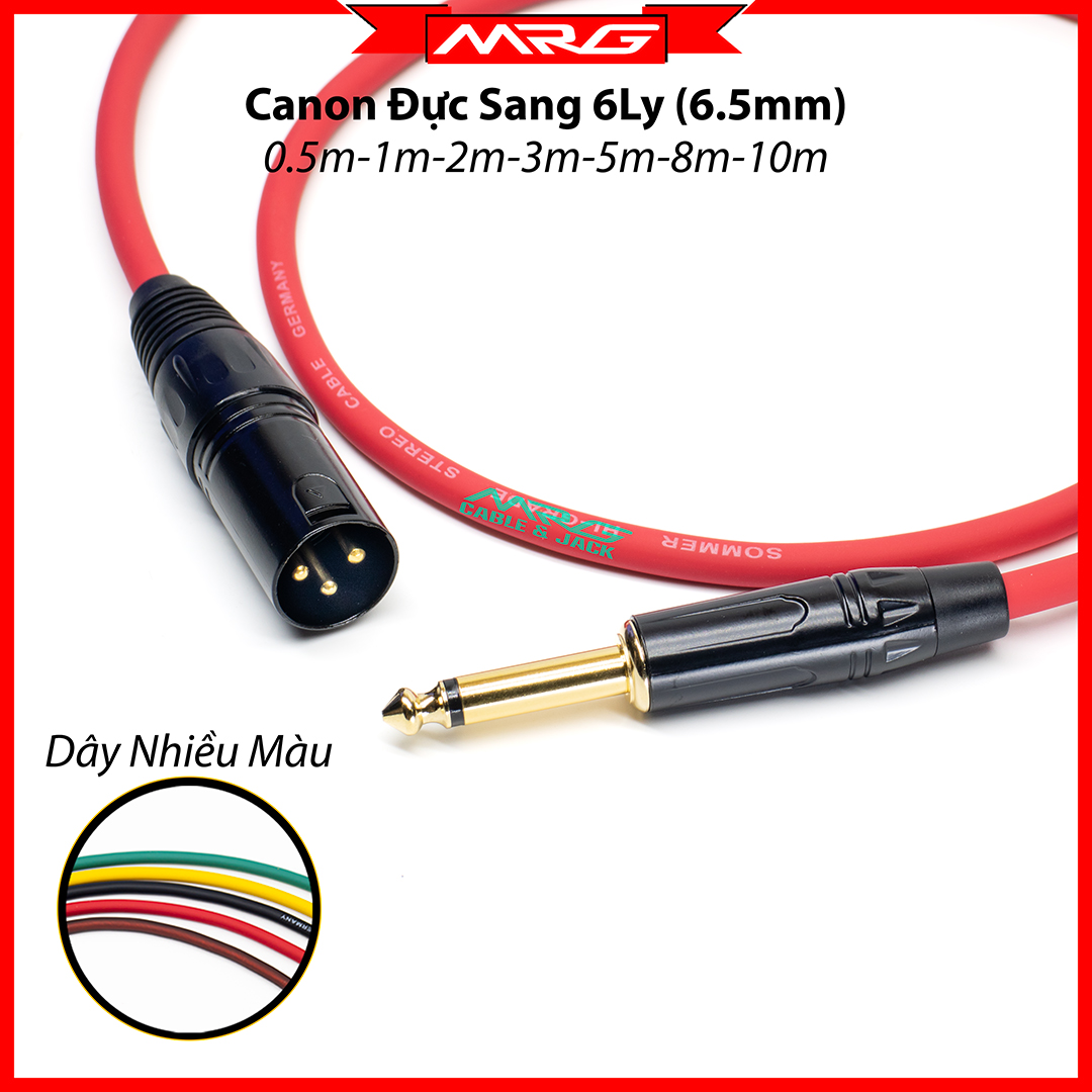 Dây Canon Đực Sang 6 Ly dài 0.5m-1m-2m-3m-5m-8m-10m TS 1 4inch to XLR Male | dây canon ra 6ly dây jack canon đực ra 6 ly dây xlr ra 6.5mm.