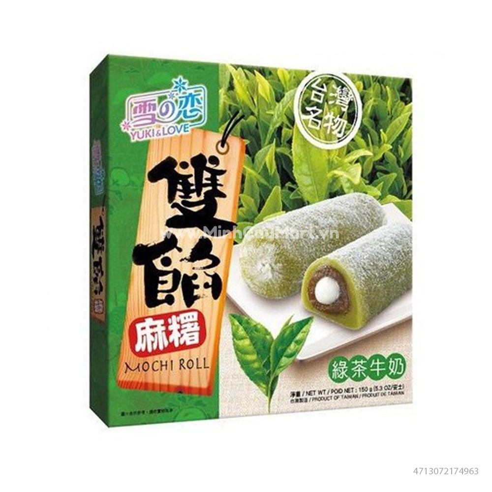 Bánh mochi Yuki & Love cuộn nhân 300g  trà xanh