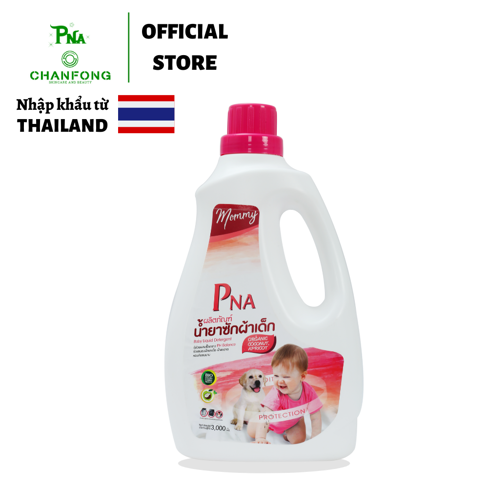 [HCM]Nước giặt hữu cơ kháng khuẩn cho bé từ sơ sinh đến lớn tuổi nhập khẩu Thái Lan PNA - Mommy 3000ml