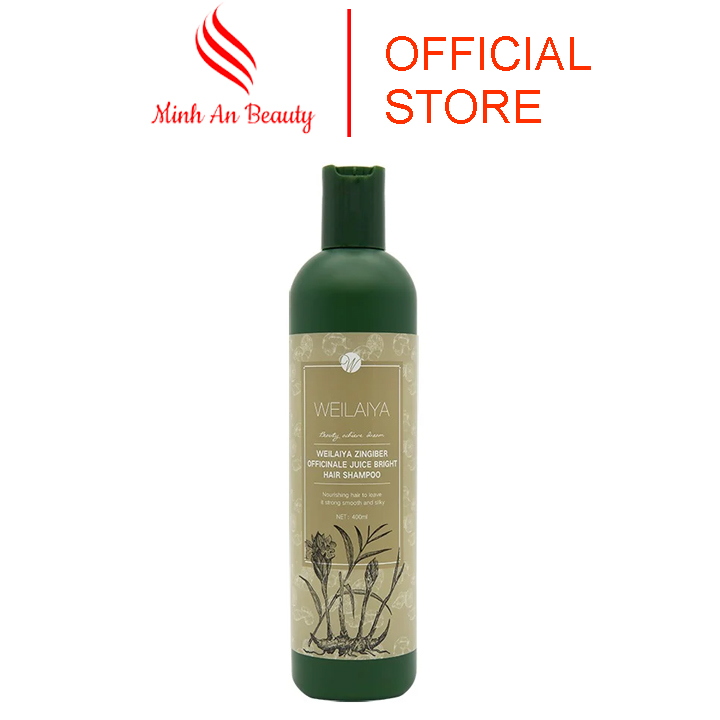 Dầu gội gừng weilaiya nâu 400ml, dầu gội mọc tóc giúp dưỡng tóc mượt tóc chăm sóc tóc óng ả