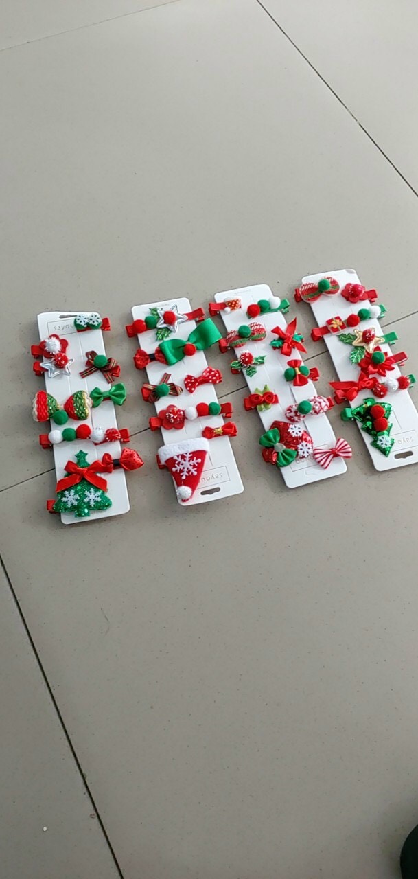 Sét 10 kẹp tóc noel