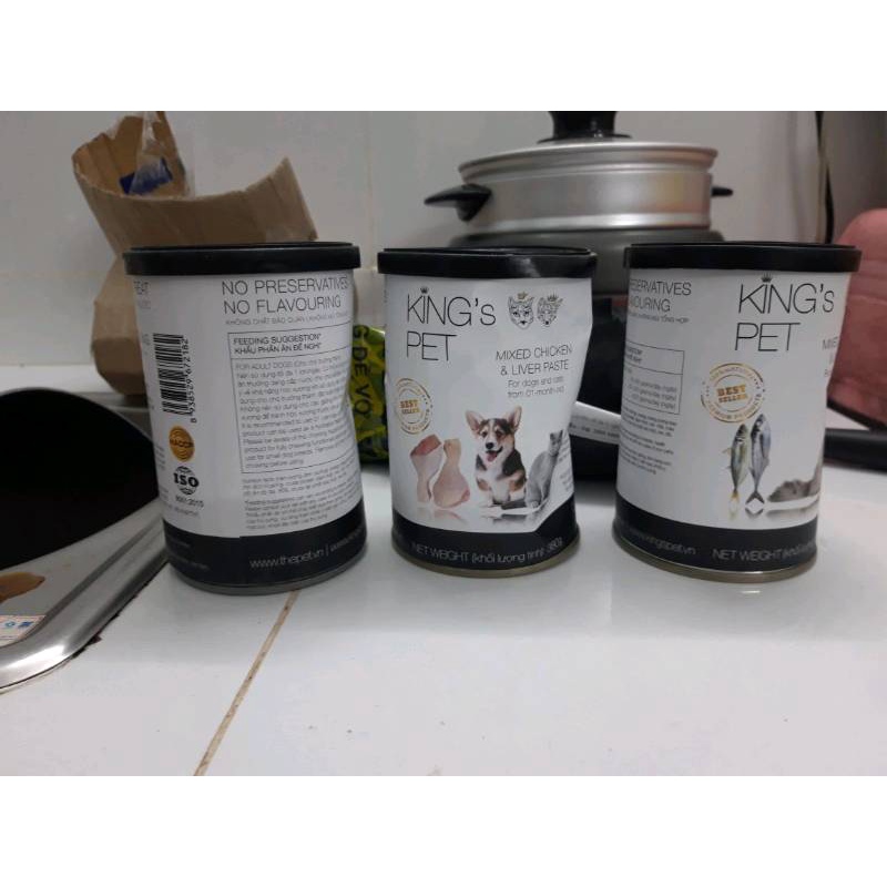 Pate hỗn hợp king's pet lon 380g - hàng móp
