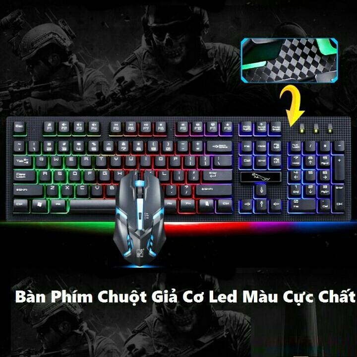 Combo bàn phím giả cơ G20 và chuột led nhiều màu