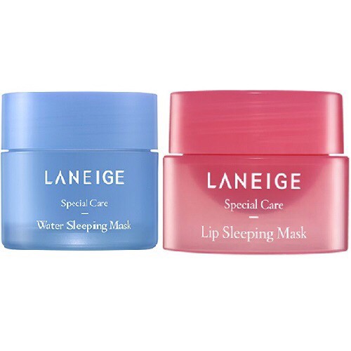 [HCM]Combo 2 mặt nạ ngủ Laneige (1 x Laneige Lip Sleeping Mask mini 3g + 1 x Laneige Water Sleeping Mask mini 15ml)