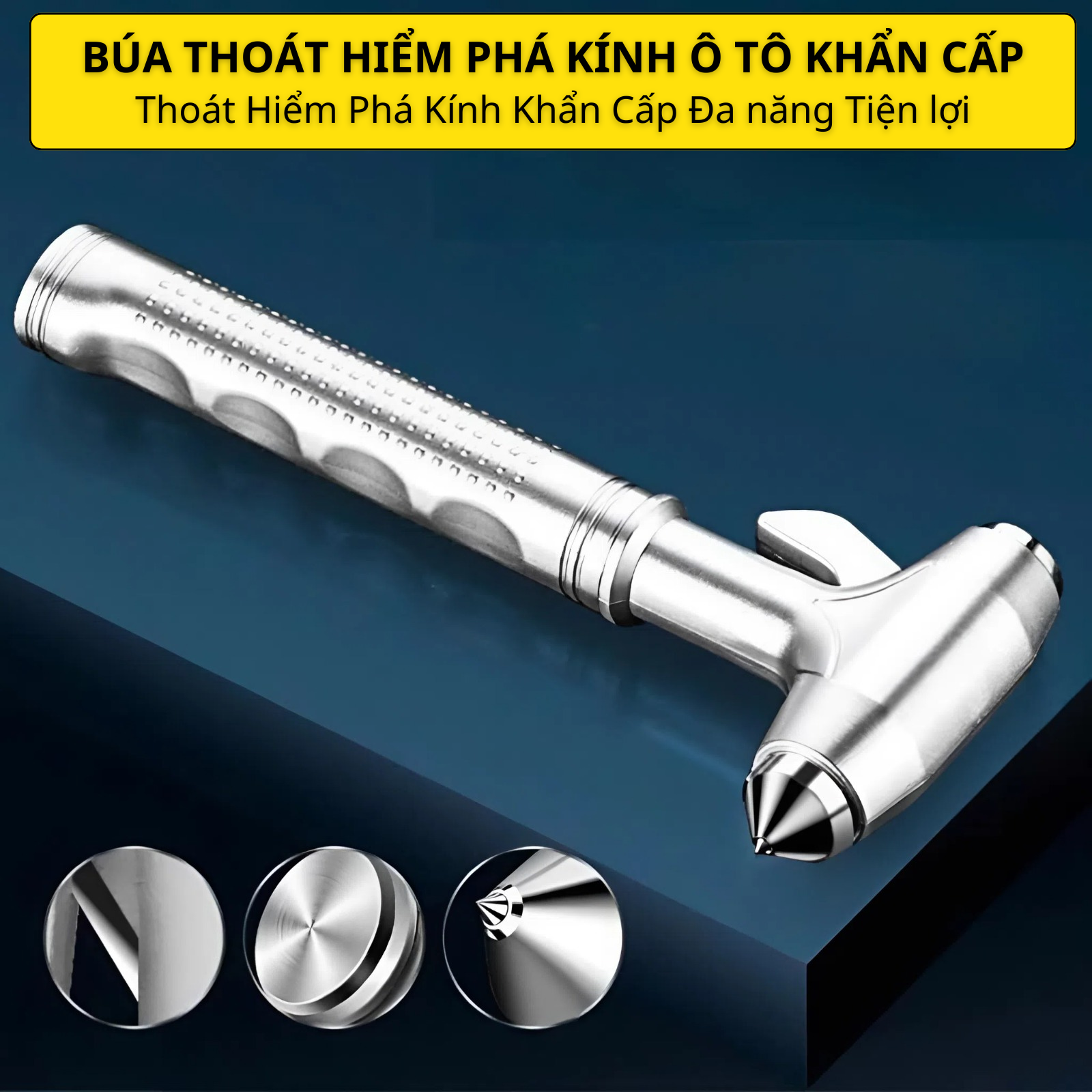 3-in-1 Multi-Purpose Emergency Glass Breaking Car Escape Hammer, High Quality, Convenient, Compact Giá 65,000 Đồng*Miễn phí vận chuyển