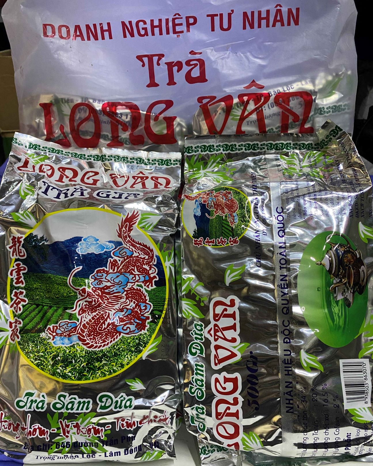 Trà sâm dứa long vân 500g
