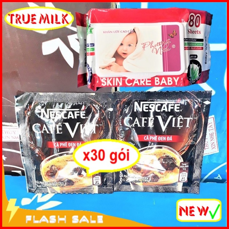 Nescafe Café Việt Đen Đá 30gói x 16g - Ca Phê Đen Đá - Cafe Viet - Ca phe viet - cafe đen da - cafe da - nescafe viet - ca phe viet - ca phe uong lien - viet35 trueme truemilk truemenews LazadaTrueMe