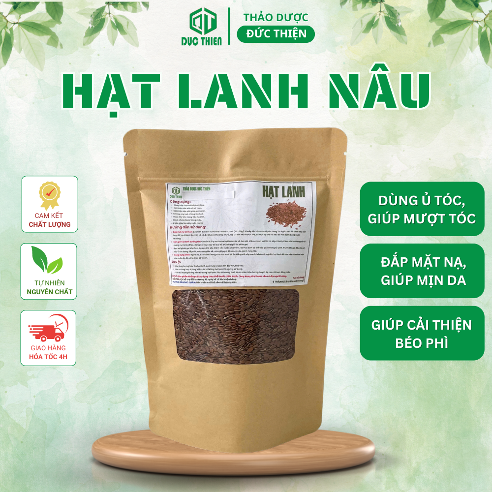 1kg hạt lanh nâu canada hữu cơ không biến đổi gen - dùng ủ tóc, ăn kiêng , hạt lanh loại 1