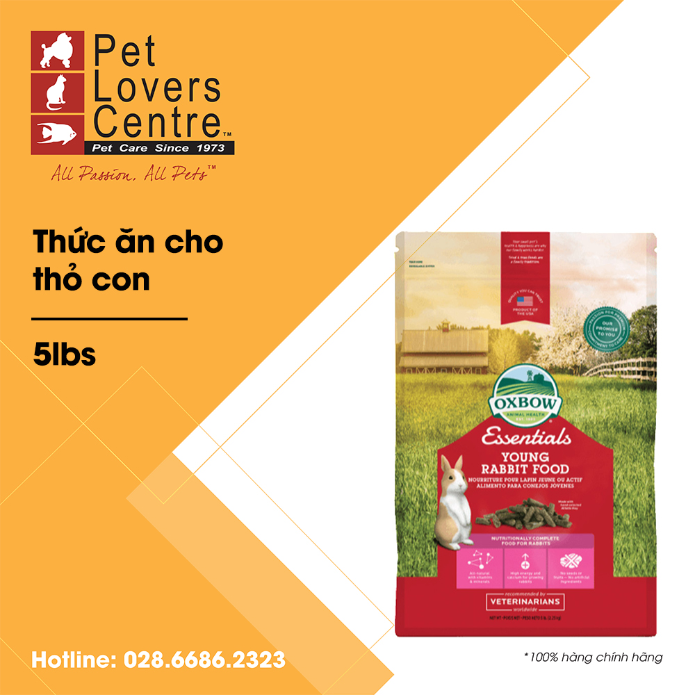 Thức ăn cho thỏ con oxbow essential young rabbit food