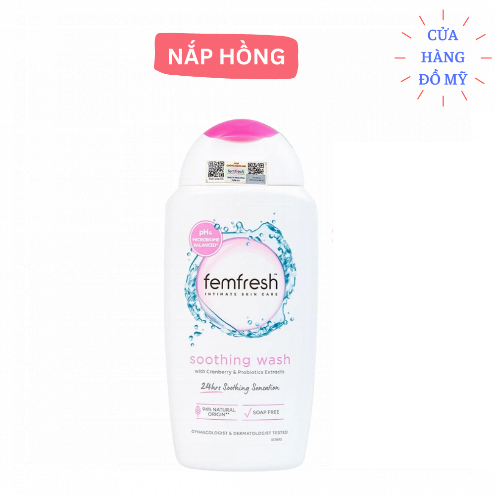 Dung dịch vệ sinh phụ nữ Femfresh Intimate Skin Care Soothing 250ml Màu hồng thơm ngát - Shop Hong1008