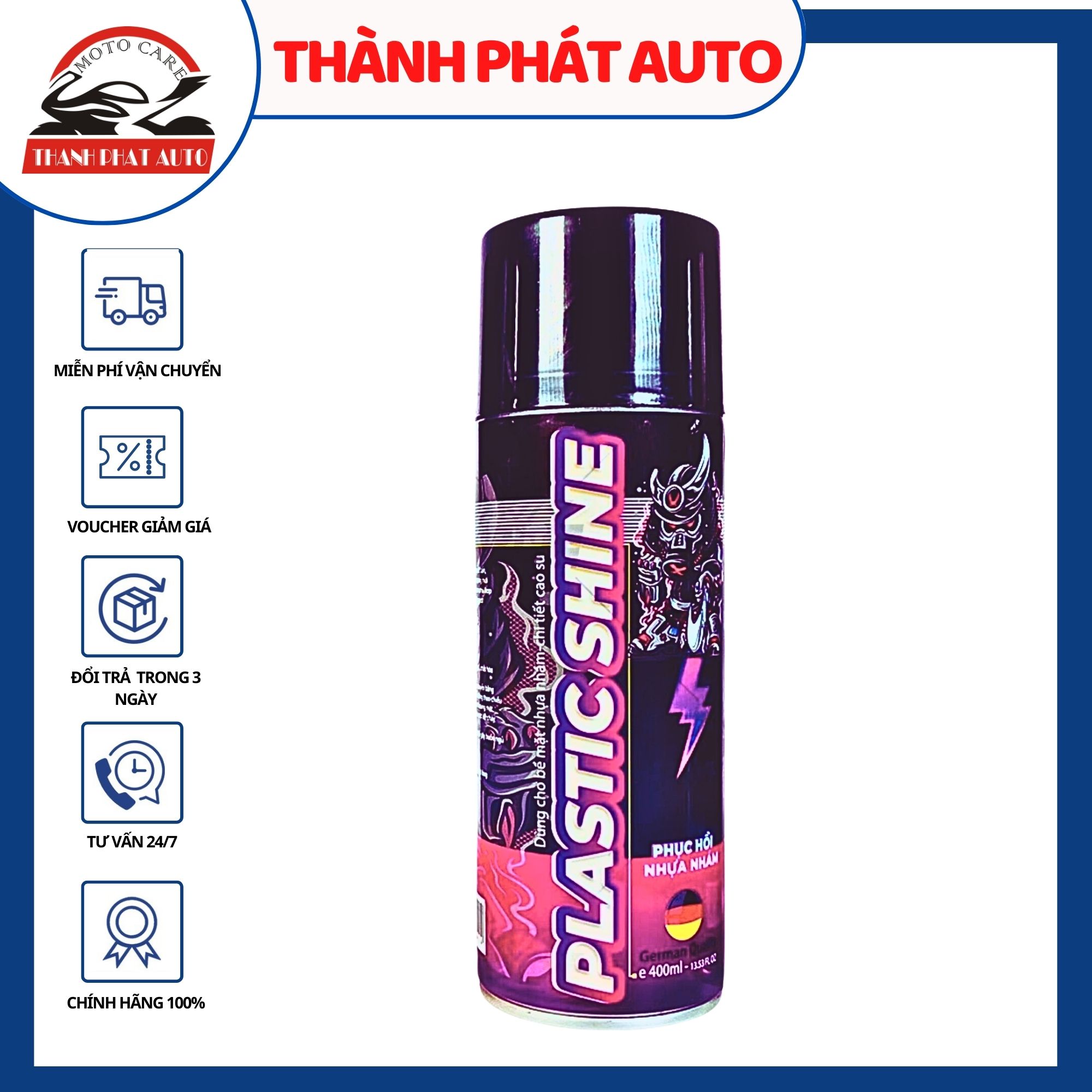 [HCM]Chai xịt dưỡng nhựa nhám SPRAYKING Plastic 400ml chất lượng cao