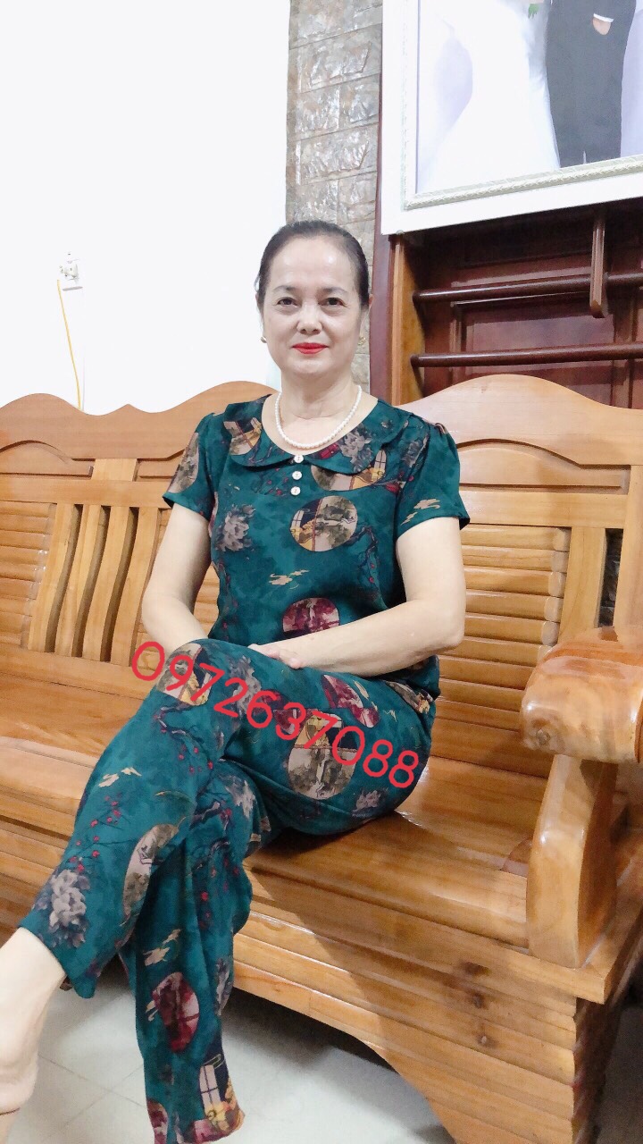 Bộ Đồ Chất Cát Lụa Hàn Cho Mẹ Cho Bà - Đồ tniên Quần Dài Hàng Thiết kế
