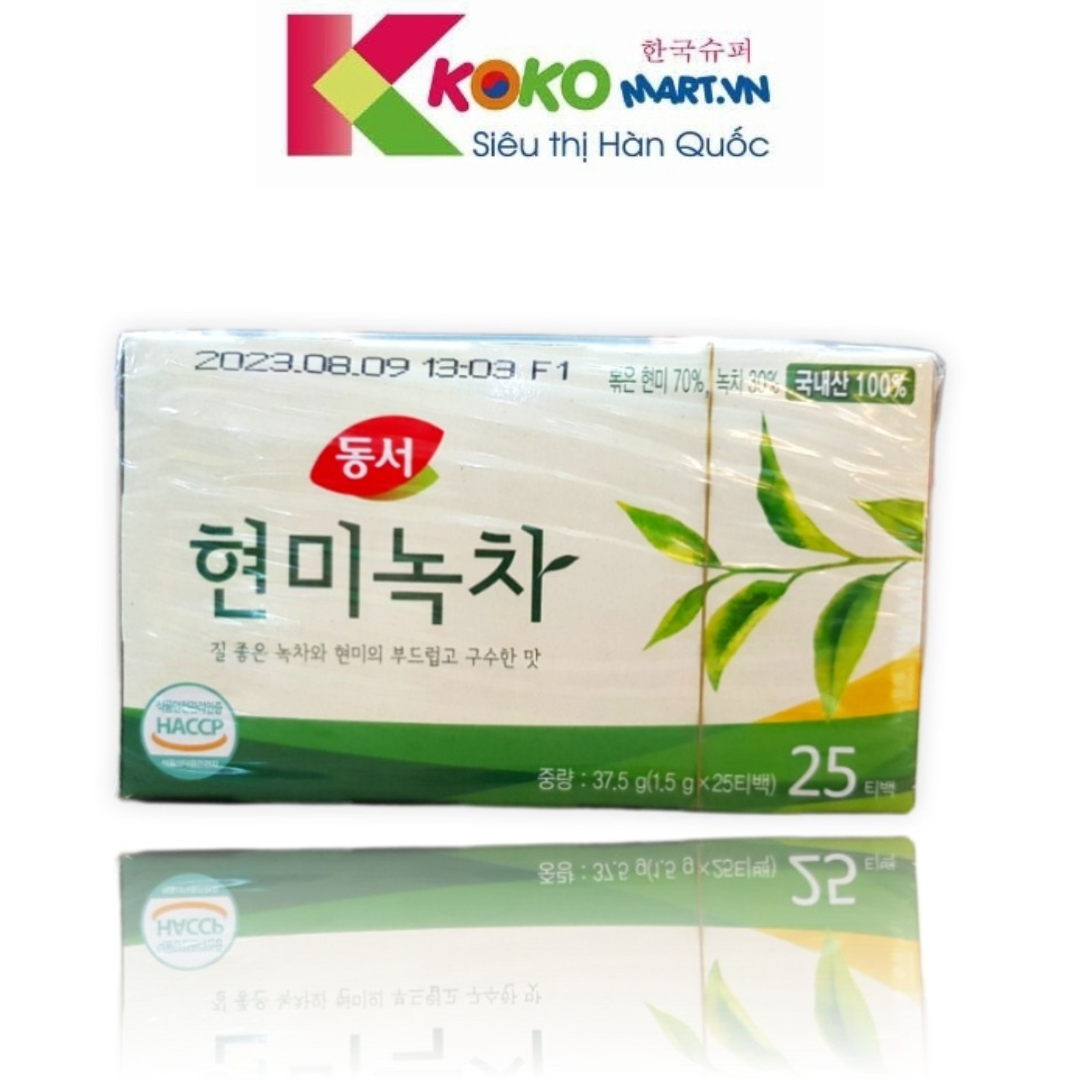 Trà xanh gạo lứt hàn quốc hộp 20 túi lọc