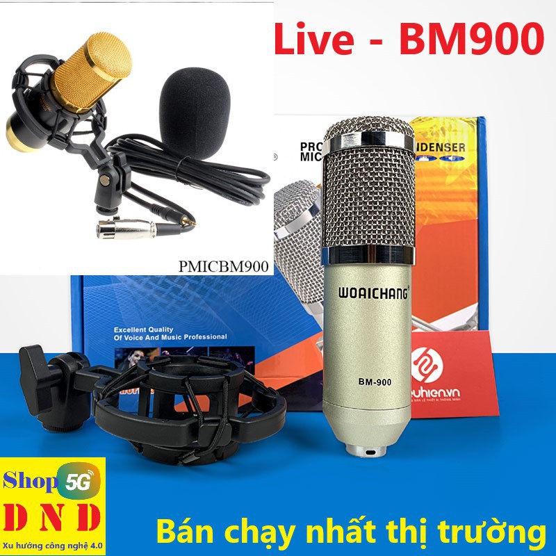 Mic thu âm - Livestream BM900 chuyên dùng cho soundcard mixer... Mic thu âm tốt