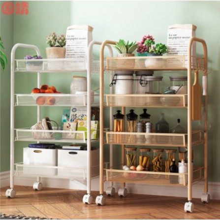 Xe đẩy Spa 3 -4  tầng sắt giá mắt lưới có bánh xe tiện dụng di chuyển