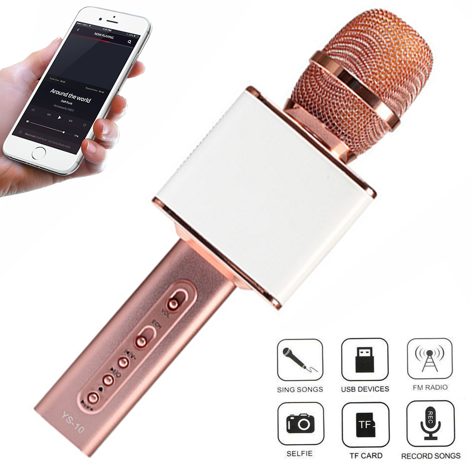 [HCM]Mic Karaoke Kèm Loa Bluetooth  Ys-10A  - Micro Karaoke Bluetooth - Âm thanh to rõ Chỉnh được Echo và Bass Thu âm tầm xa rất tốt Bh 12 tháng