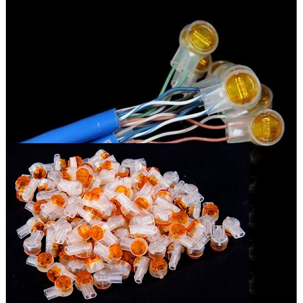 Hộp 100 hạt Rệp nối dây mạng, dây điện thoại