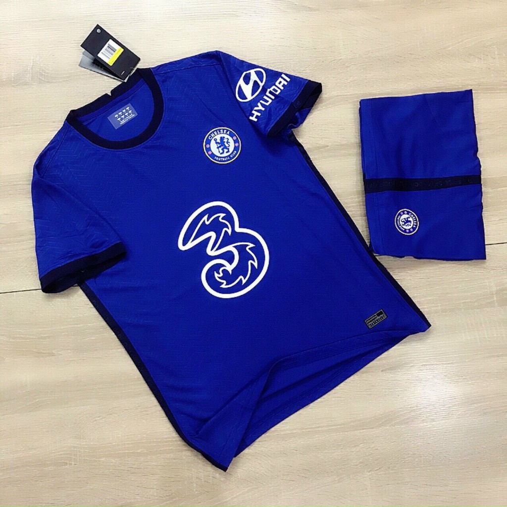 Bộ quần áo đá bóng đội Chelsea vải thun cao cấp