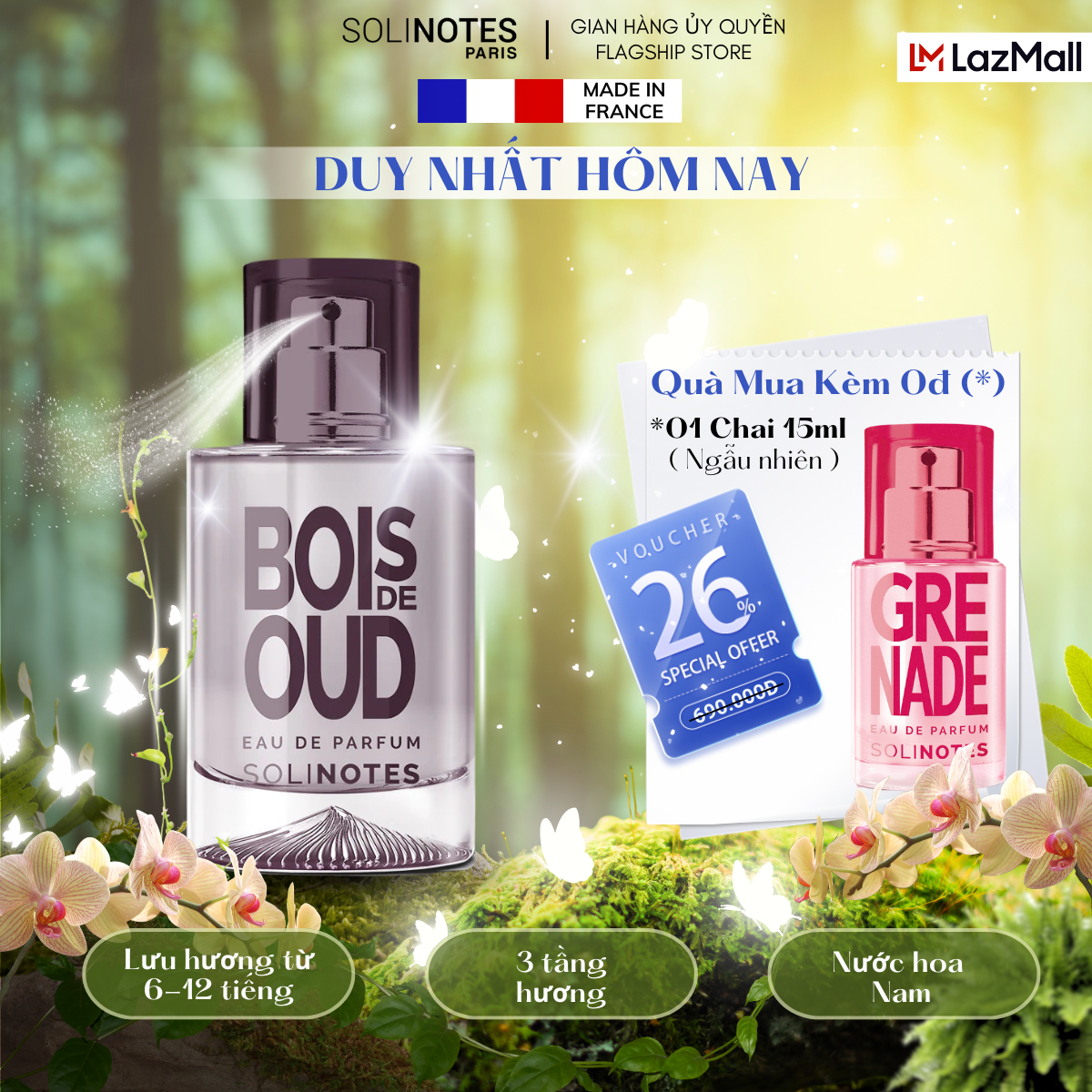 Nước Hoa Nam Solinotes Bois de Oud Hương Gỗ Trầm - Ấm áp, Thanh lịch, Lôi cuốn | Official Store Solinotes Paris