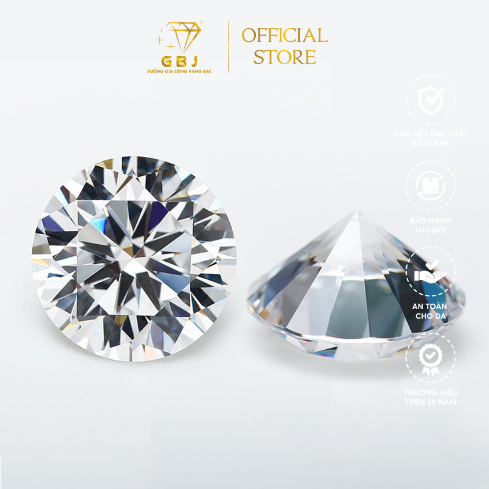 Đá Moissanite Kim Cương Nhân Tạo ( từ 10ly - đến 14ly ) - Gia Bảo Jewelry