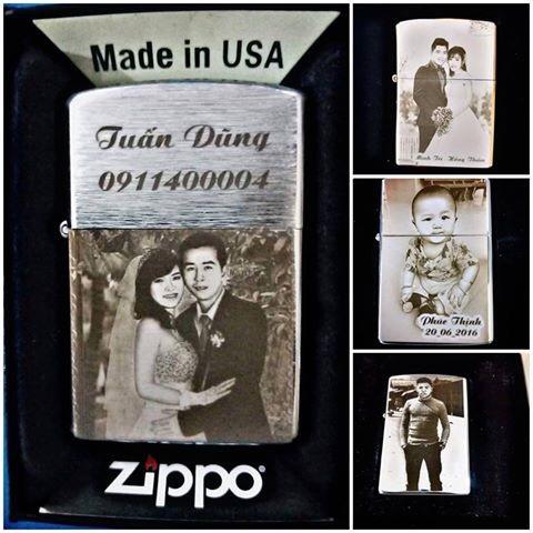 Bật lửa zippo khắc tên hình theo yêu cầu