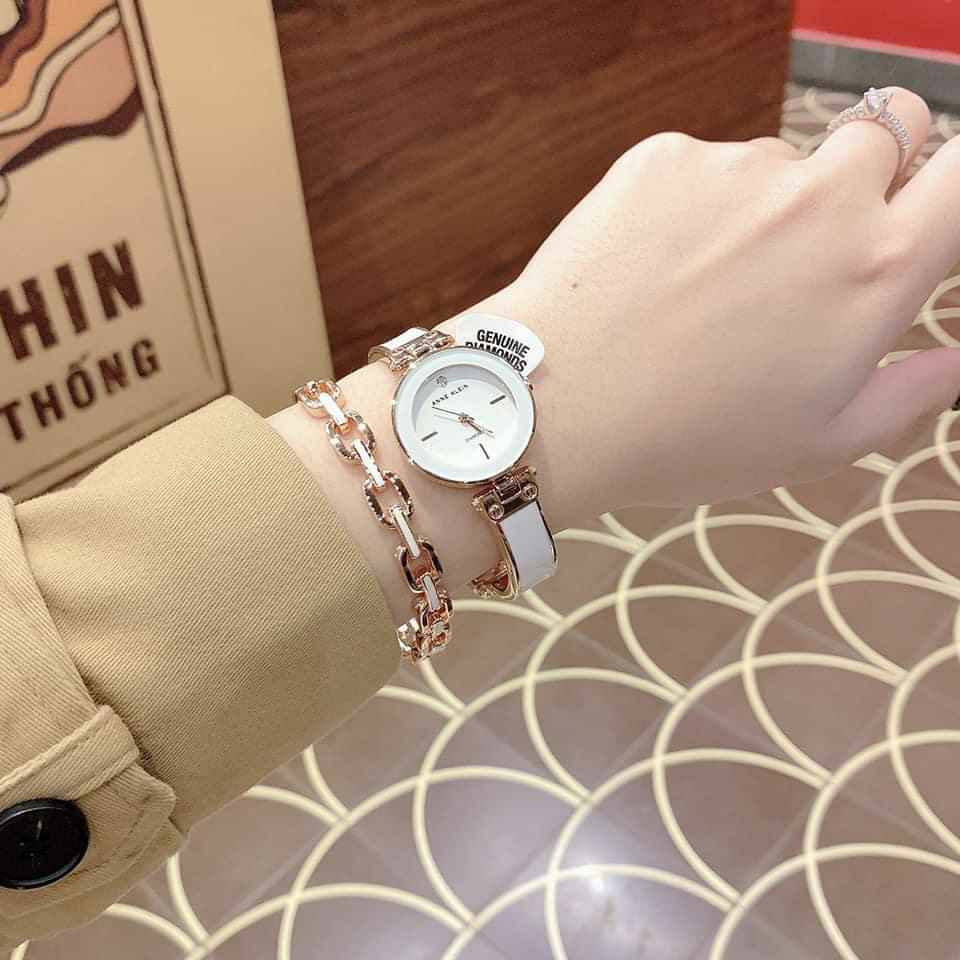 Set đồng hồ nữ case 28mm gồm lắc tay Anne Klein
