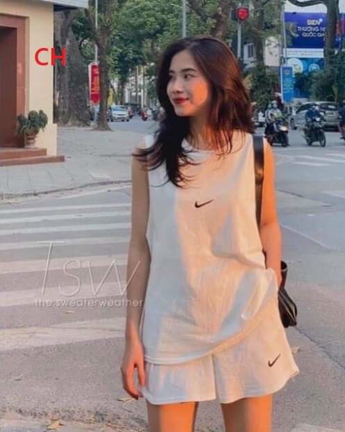 Bộ thể thao nữ 3 món đi chơi đi tập mặc nhà đều xinh