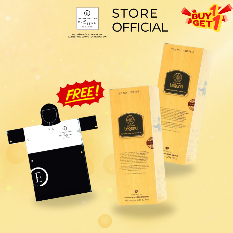 Combo 2 hộp cà phê chồn arabica, robusta, excelsa - hộp 225g - trung nguyên legend