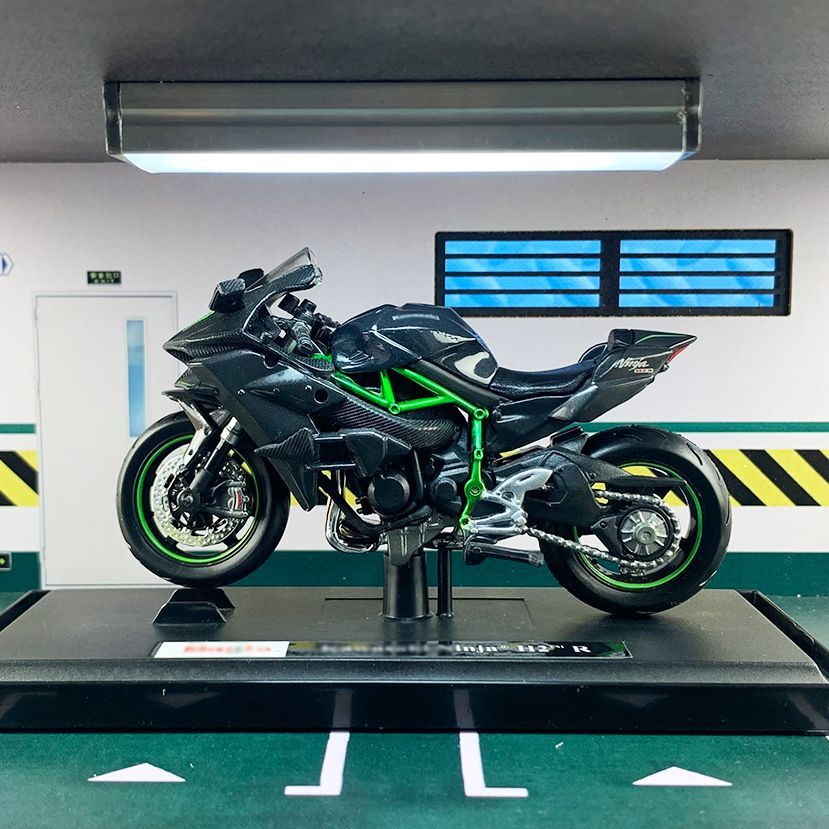 Mô hình xe kawasaki ninja h2r tỉ lệ 1:18 maisto kèm đế