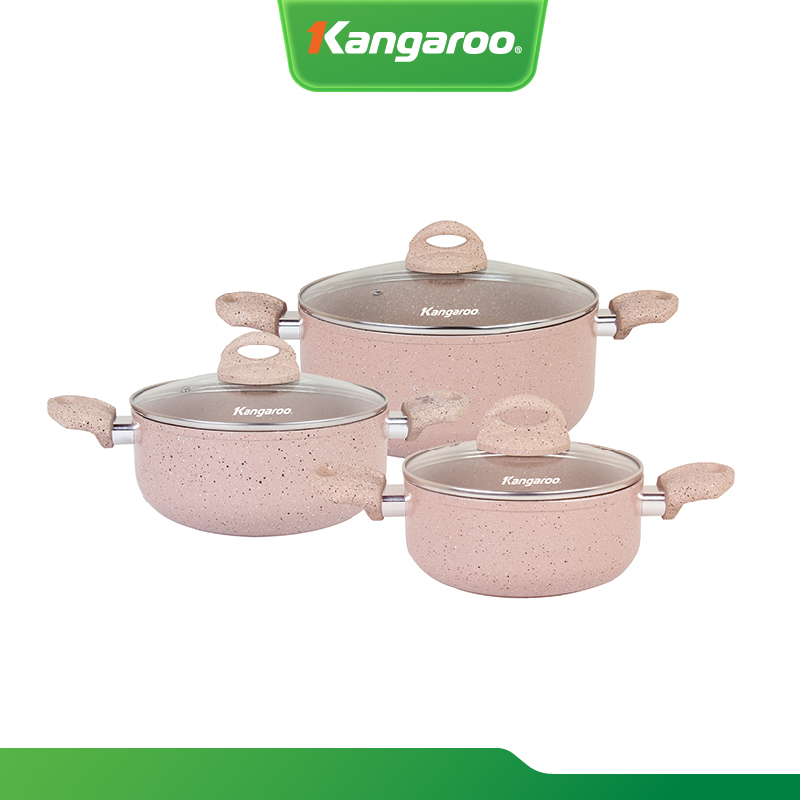 Bộ Nồi nhôm đáy từ Kangaroo KG933 - Hàng chính hãng