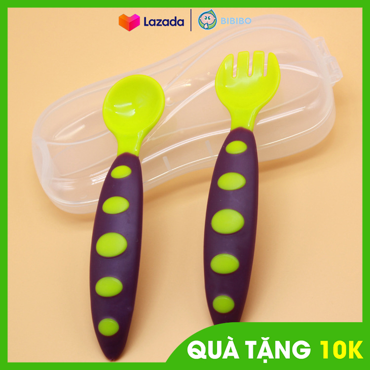 Bộ thìa dĩa tập ăn dặm Kichi cho bé