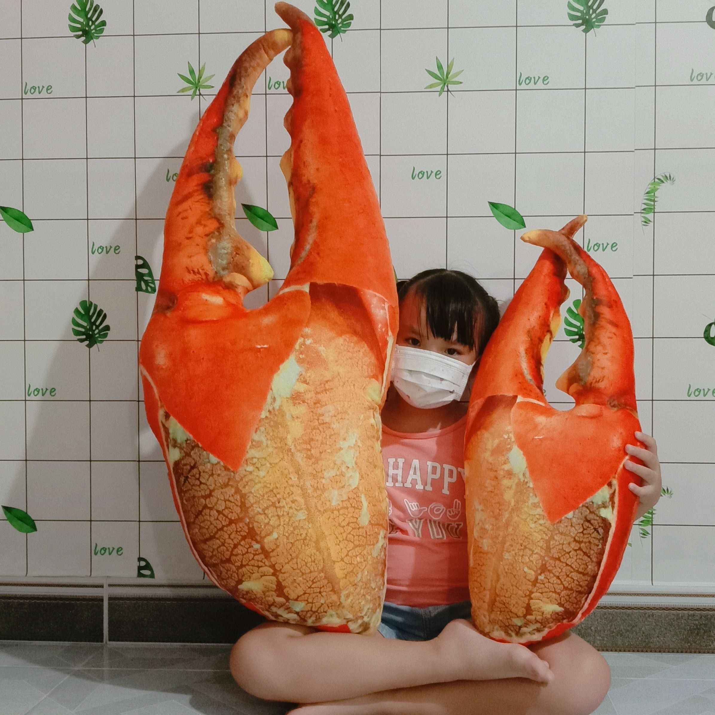 Gấu bông 3d cho bé gấu bông hình càng cua gối ôm 3d càng cua mềm mịn cao cấp giá sỉ