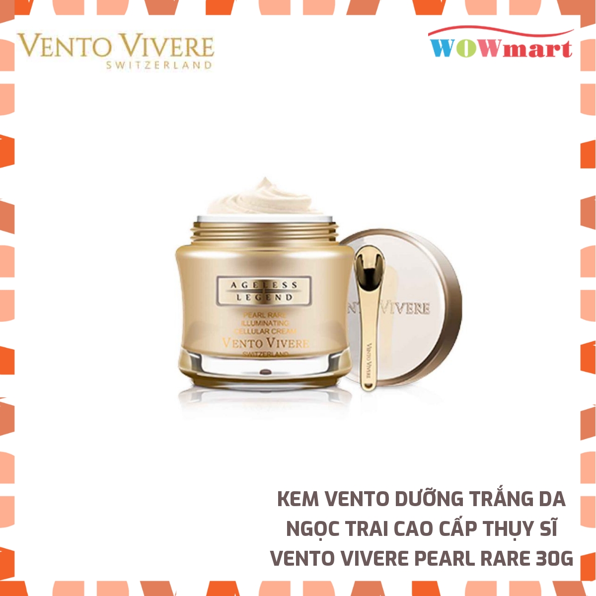 Kem vento dưỡng trắng da ngọc trai cao cấp thụy sĩ vento vivere pearl rare 30g - thụy sĩ