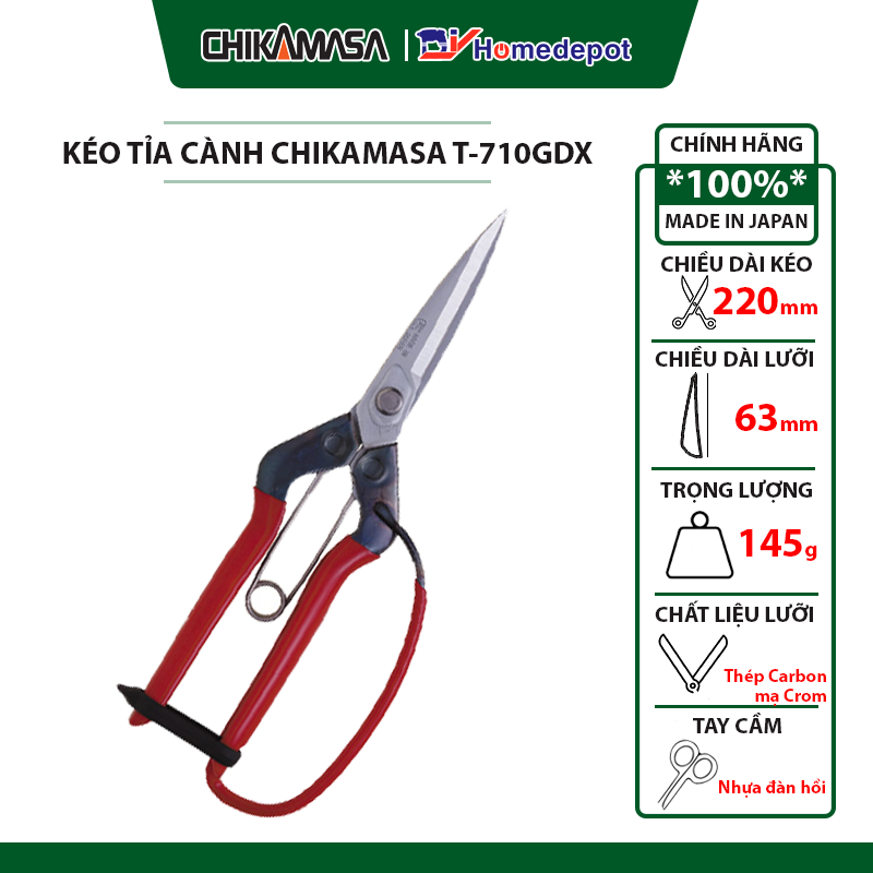 Kéo cắt tỉa cành Chikamasa T-710GDX