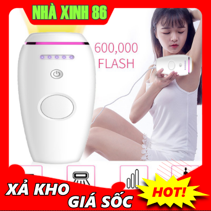 Máy triệt lông vĩnh viễn không làm tổn thương da, không đau rát, an toàn; máy triệt lông IPL có số lần xung cao tới 200.000 lần giúp chị em triệt lông tại nhà l Máy triệt lông tại nhà mini shop Nhà Xinh 86