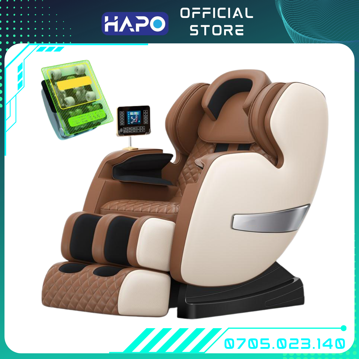 Ghế massage toàn thân công nghệ Nhật, Ghế massge toàn thân trục bi lăn di động, màn hình LCD, ghế mát xa toàn thân bảo hành chính hãng, Ghế matxa trị liệu giảm đau mỏi