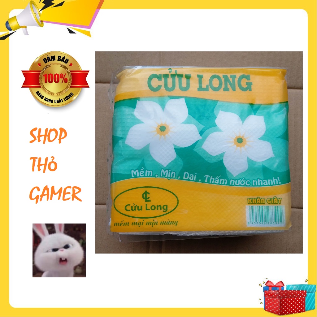 Giấy vuông, giấy khô Cửu Long 1 bịch