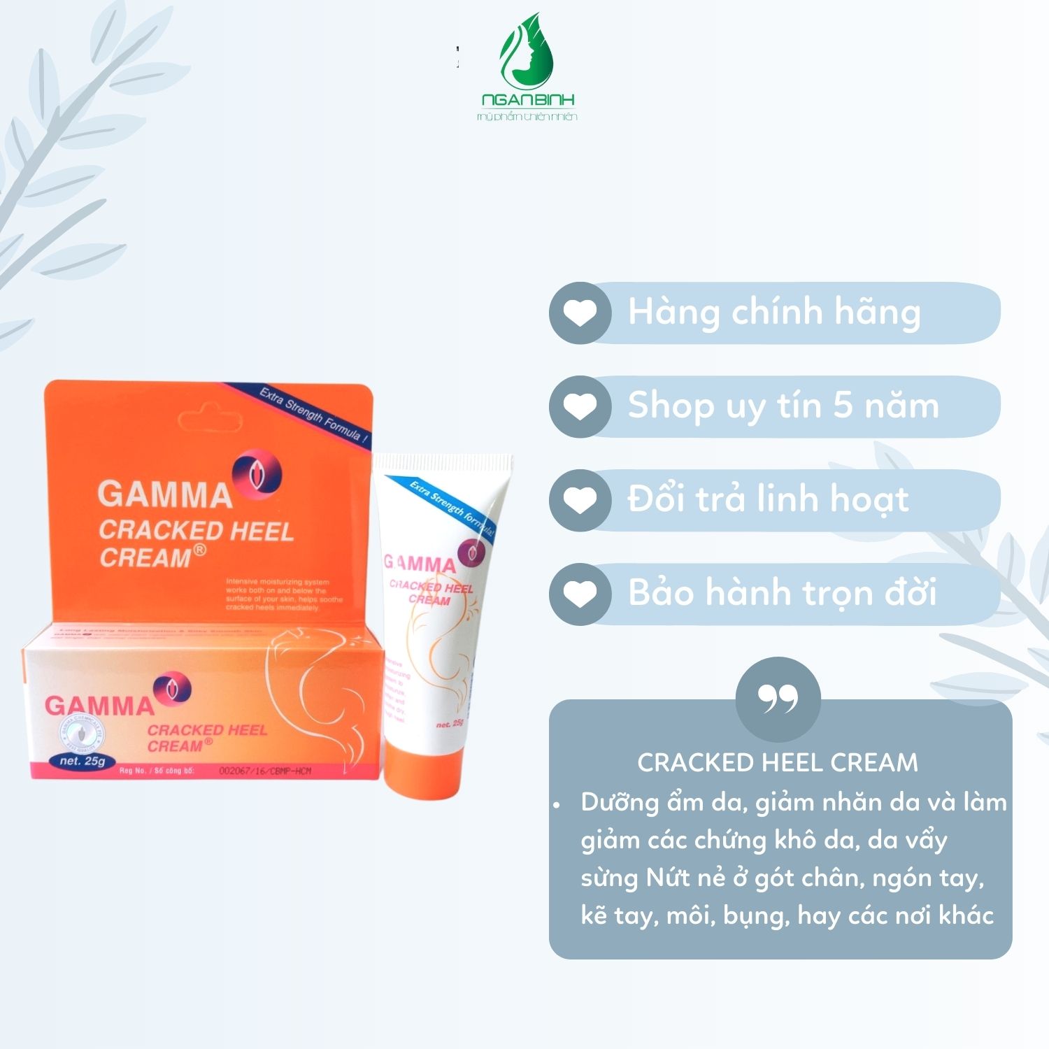 Kem giảm nứt gót chân dưỡng ẩm, dưỡng da chân làm mềm