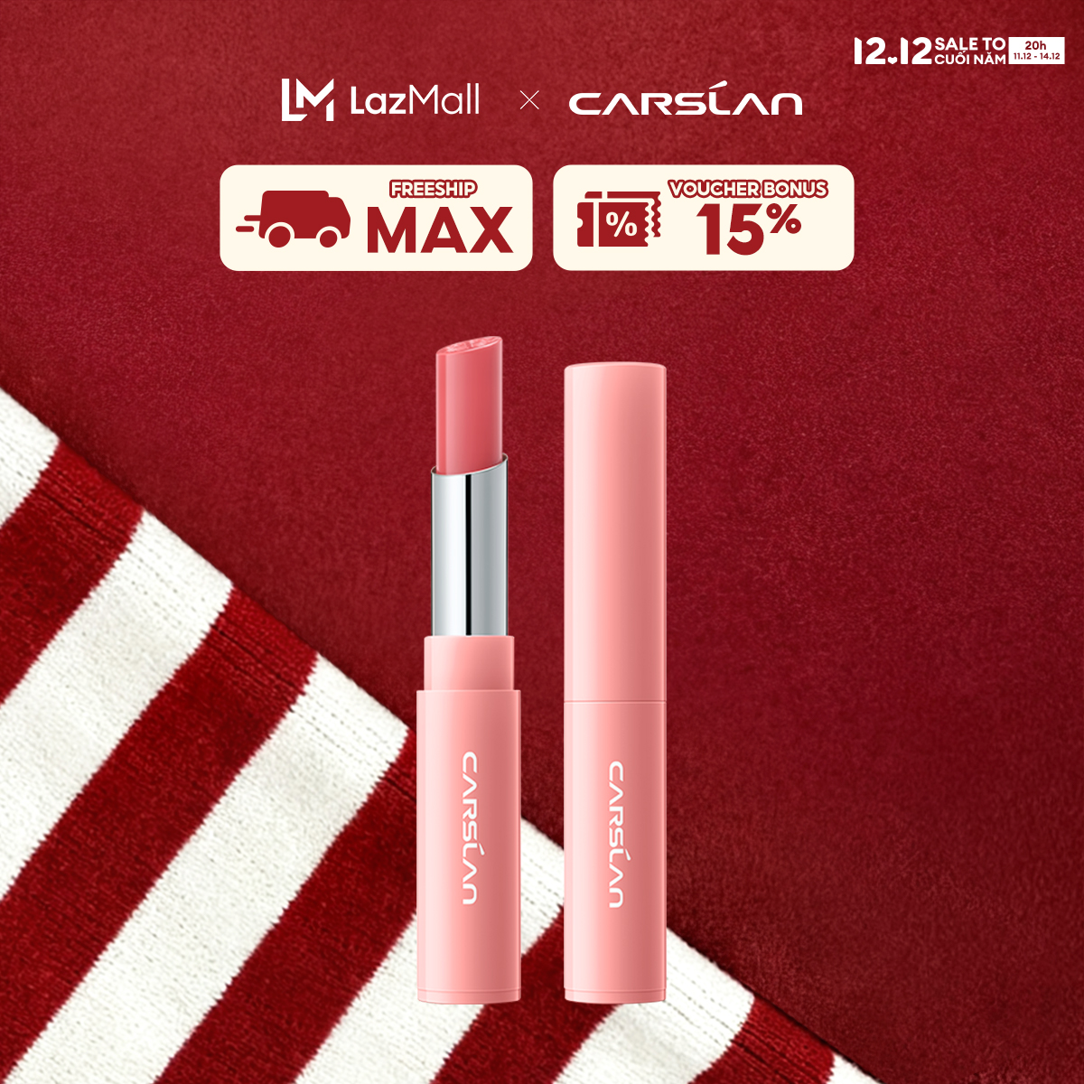 ĐỘC QUYỀN 11 20pm - 14.12|VOUCHER+QUÀ TẶNG Son Dưỡng Môi Carslan Flower Color 2g Chăm Sóc Môi Hiệu Quả Giúp Dưỡng Ẩm Giảm Nếp Nhăn Và Ngừa Lão Hoá Môi