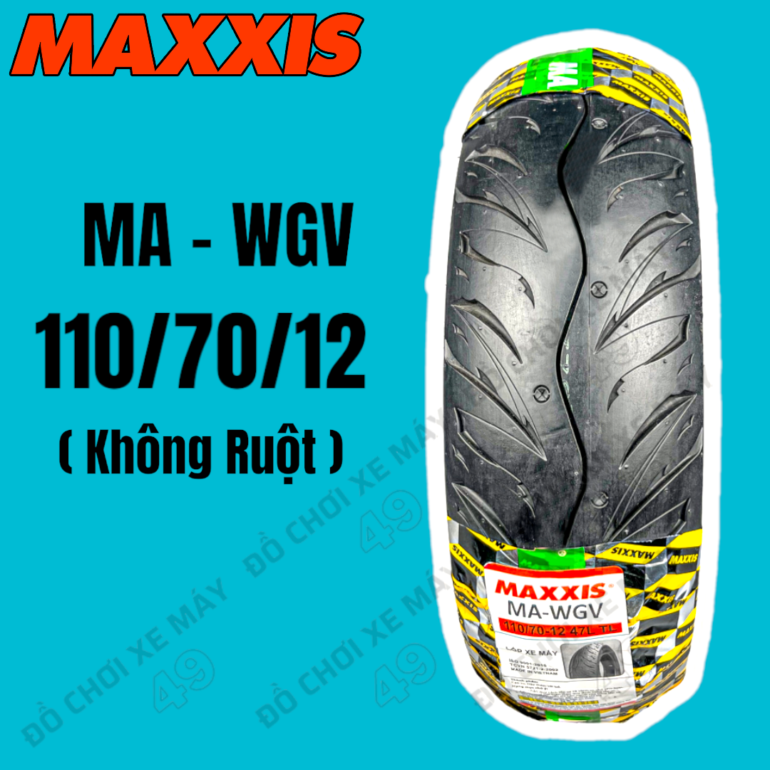 Vỏ Lốp Xe Máy Maxxis 110 70 12 MA-WGV TL  Không Ruột