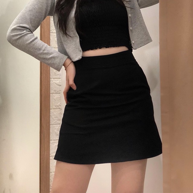 Quần váy đen basic ruchan