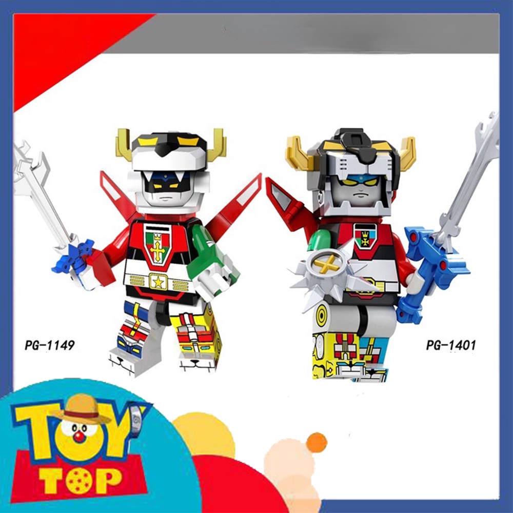 Đồ chơi lắp ráp mini nhân vật người máy robot dũng sĩ Hesman Voltron xếp hình mini POGO PG1149 PG1401