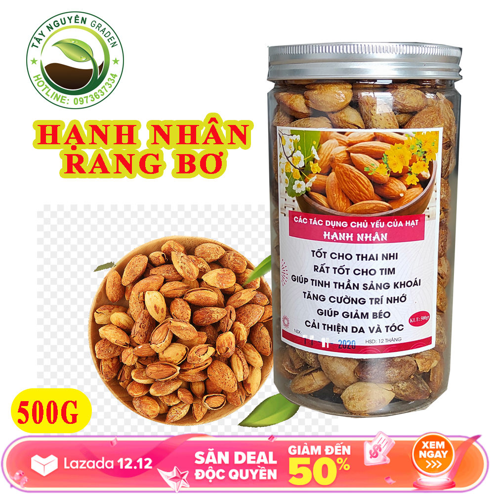 [HCM]500g Hạnh nhân rang bơ loại còn vỏ