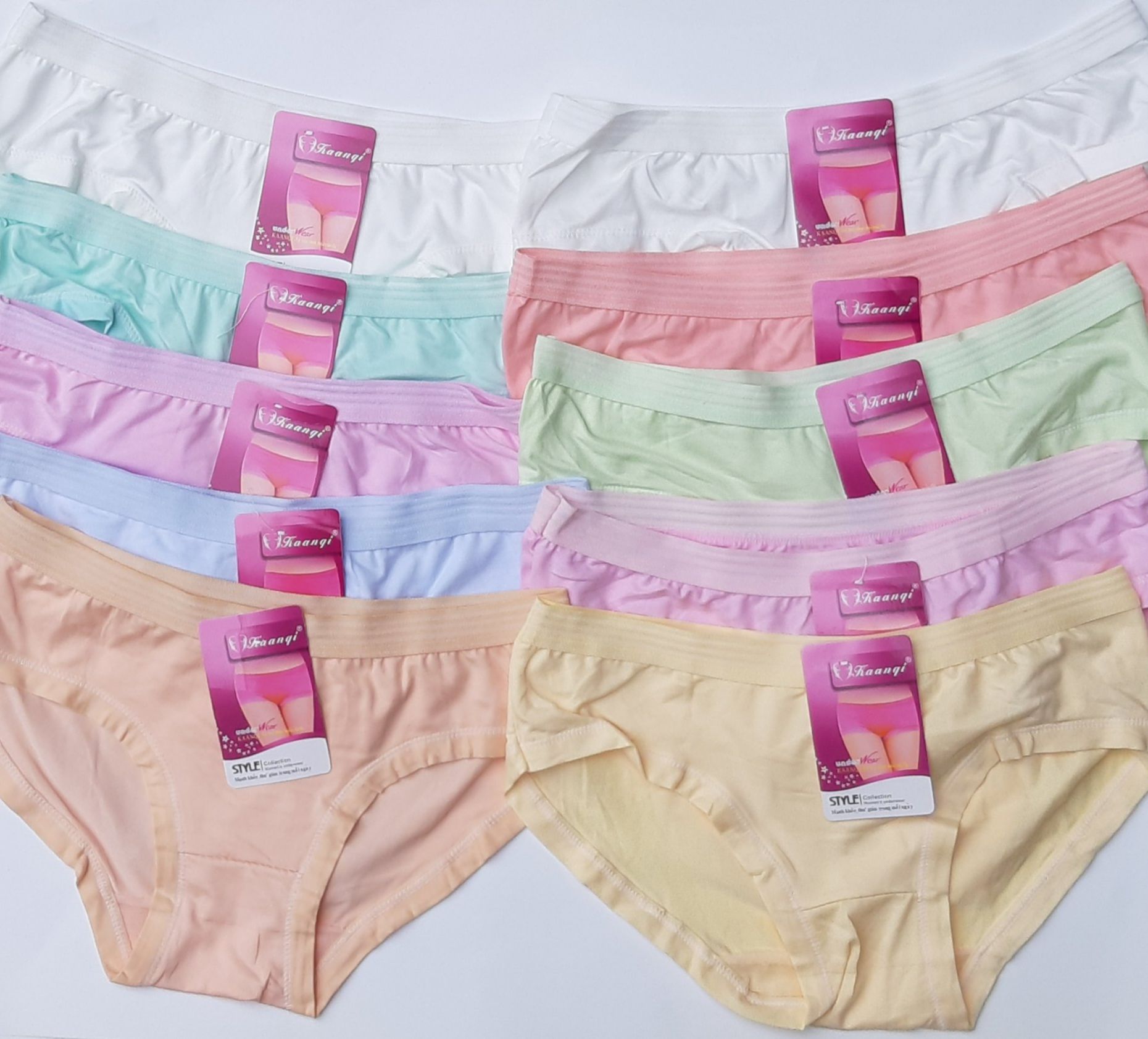 [5cái] quần lót nữ 37 đến 56kg thun Cao Cấp mềm mịn Vòng Eo tối đa 90cm phù hợp tuổi teen học sinh sinh viên và văn phòng